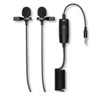 Microfone Lapela Duplo Soleste P/ Câmera e Smartphones Cabo 7.2m t