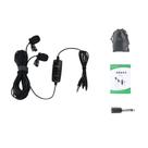 Microfone Lapela Duplo Soleste Para Câmera Celula Cabo 7.2m