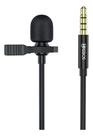 Microfone Lapela Gravação Com Fio 1.5m Auxiliar P2 Hrebos Cor Preto