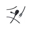 Microfone lapela hrebos hs-031 type-c hd