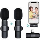 Microfone Lapela K9 Duplo Para Android Tipo - C Wireless