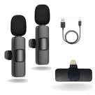 Microfone Lapela Plugplay Duplo Para Iphone Usb Lightning