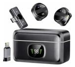 Microfone Lapela Profissional Sem Fio Android E ios Peining