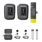Microfone lapela s/ fio duplo profissional receptor usbc Microfone lapela s/ fio duplo profissional receptor usbc