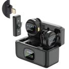 Microfone Lapela Sem Fio Compatível Para iPhone 7 ao 14 com 2 Microfones, Receptor Lightning, Redução de Ruído, Case Carregador e Display de Bateria