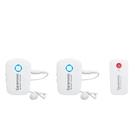 Microfone lapela sem fio duplo p/ celular e câmeras branco