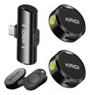 Microfone Lapela Sem fio Duplo Wireless Tipo C Para Smartphones KAIDI