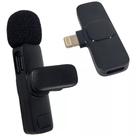 Microfone lapela sem fio lightning preto md9 Microfone lapela sem fio lightning preto md9
