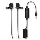 Microfone Lapela Soleste Duplo Para Câmeras, Smartphones Cabo 4.2m