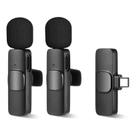 Microfone Lavalier Dual para PC Android tipo C Microfone Lavalier Dual para PC Android tipo C
