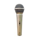 Microfone leson ls-58 metálico champanhe cardioide cabo 5 metros
