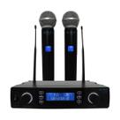Microfone LSX02 Digital Dual System PLL Multifrequência UHF 100 Canais Karaoke Leson - 2AM00LX02