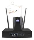 Microfone Mem Auricular Uhf Preto