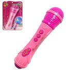 Microfone musical infantil com luz a pilha