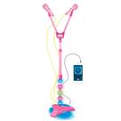 Microfone Musical Infantil Duplo C/Luzes Rosa Importway BW140RS