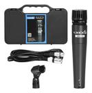 Microfone P/ Instrumento E Vocal + Cabo 5mts Cachimbo Maleta