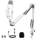 Microfone para jogos ZealSound K66 USB com Boom Arm White