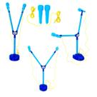 Microfone para Meninos Duplo Ajustável com Som e Luzes Azul