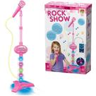 Microfone Pedestal Infantil Rock Show Luz e Som Rosa DM Toys Microfone Pedestal Infantil Rock Show Luz e Som Rosa DM Toys