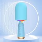 Microfone portátil sem fio para karaokê com altofalante Bluetooth, microfones sem fio, infantil, divertido com LED