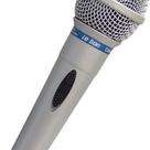Microfone Profissional Com Fio 5 Metros Mc-200 Prata