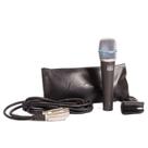 Microfone profissional Lexsen LM-B57A supercardióide com cabo, cachimbo e bag premium.