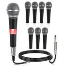 Microfone Pyle Professional Dynamic, pacote com 8, com filtro pop
