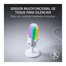 Microfone Razer Seiren V3 Chroma, RGB, Sensor Tap-to-Mute, Condensador, PC, Discord, OBS Studio, XSplit, USB, Branco - RZ19-05060200 Microfone Razer Seiren V3 Chroma, RGB, Sensor Tap-to-Mute, Condensador, PC, Discord, OBS Studio, XSplit, USB, Branco - RZ19-05060200