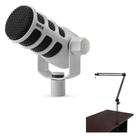 Microfone Rode PodMic USB/XLR Branco com Braço Auray