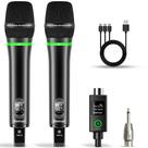 Microfone Sem Fio Bietrun XLR Recarregável - Duplo e de Metal