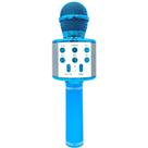 Microfone Sem Fio Bluetooth Karaokê com Alto Falante e Gravador Azul