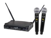 Microfone Sem Fio De Mão Duplo Lyco UH-08MM com 52 frequências UHF