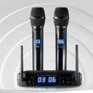 Microfone sem fio de mão multifrequencia recarregavel ls916 leson