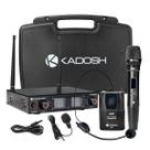 Microfone Sem Fio De Mão UHF Com Lapela Headset Bodypack E Maleta Para Igreja Palestra Show