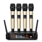 Microfone sem fio Depusheng DX4 com 4 microfones dinâmicos UHF