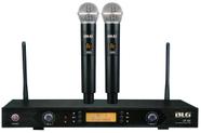 Microfone Sem Fio Duplo BLG Uhf DSP - UF-06