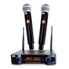 Microfone sem fio duplo com visor digital UHF