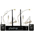 Microfone Sem Fio Duplo de Cabeca UHF SD-58 BB - Soundrix
