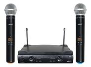Microfone sem fio duplo de mao mxt mod.: uhf-302 com maleta