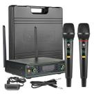 Microfone Sem Fio Duplo De Mão Uhf 200 Canais Kadosh K-422m Cor Preto Microfone Sem Fio Duplo De Mão Uhf 200 Canais Kadosh K-422m Cor Preto