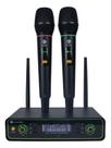 Microfone Sem Fio Duplo De Mão Uhf 200 Canais Kadosh K-422m Cor Preto Microfone Sem Fio Duplo De Mão Uhf 200 Canais Kadosh K-422m Cor Preto