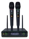 Microfone Sem Fio Duplo De Mão Uhf 200 Canais Kadosh K422m
