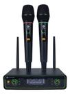 Microfone Sem Fio Duplo De Mão Uhf 200 Canais Kadosh K422m Microfone Sem Fio Duplo De Mão Uhf 200 Canais Kadosh K422m