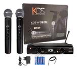 Microfone Sem Fio Duplo De Mão Uhf Kdsw-382m Profissional