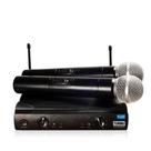 Microfone sem fio duplo de mao uhf