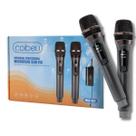 Microfone Sem Fio Duplo Dinâmico Alta Qualidade Profissional Microfone Sem Fio Duplo Dinâmico Alta Qualidade Profissional