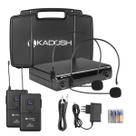 Microfone Sem Fio Duplo Headset K-412hh Kadosh Uhf Digital Cor Preto