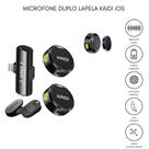 Microfone Sem Fio Duplo Lapela Profissional iOS KAIDI Microfone Sem Fio Duplo Lapela Profissional iOS KAIDI
