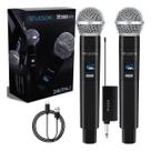 Microfone Sem Fio Duplo Ls302 Pk 2.4 Karaokê - Leson