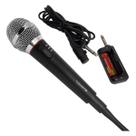 Microfone Sem Fio Duplo Microfone Karaoke , Microfone Dinamico, Microfone de Mão Profissional para Festas, Eventos, Aulas, Palestras, igreja,